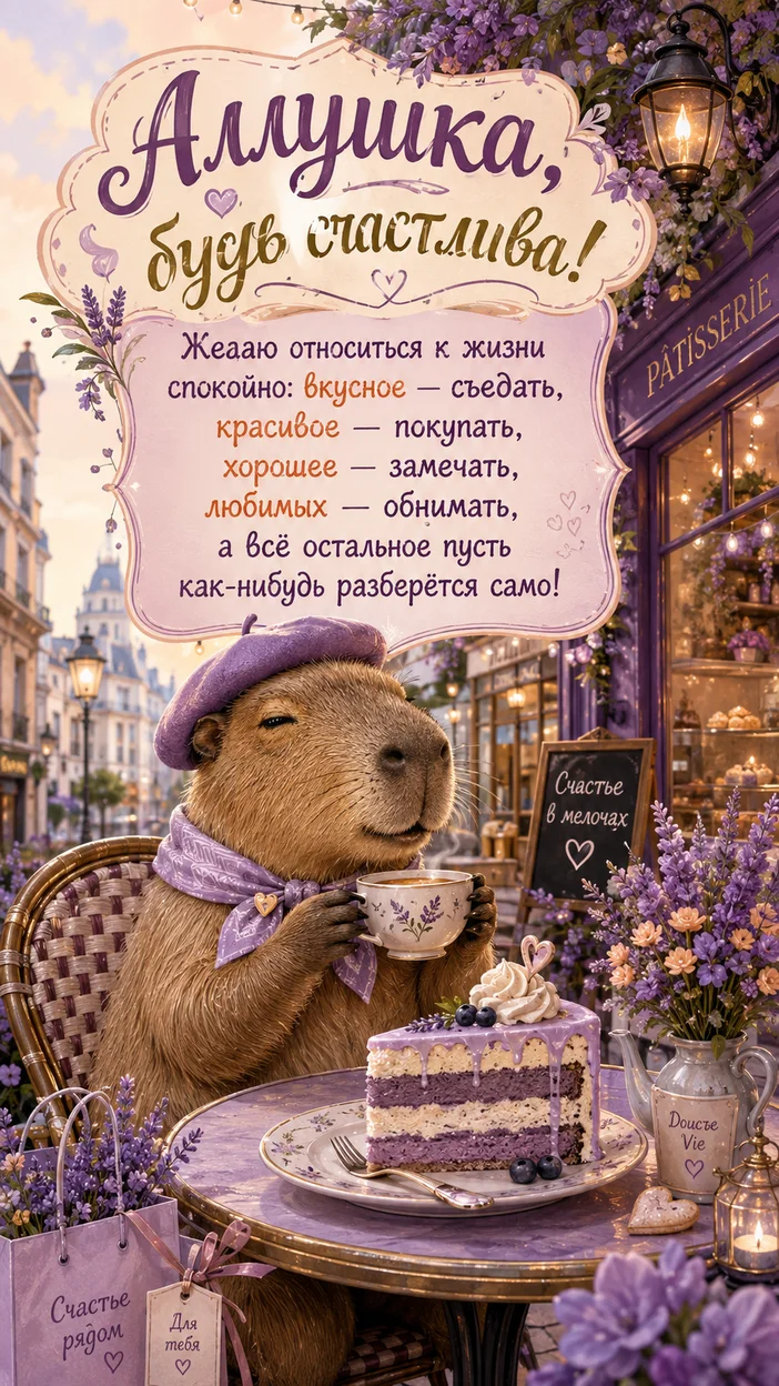 Фотосессия Аллушки с капибарой