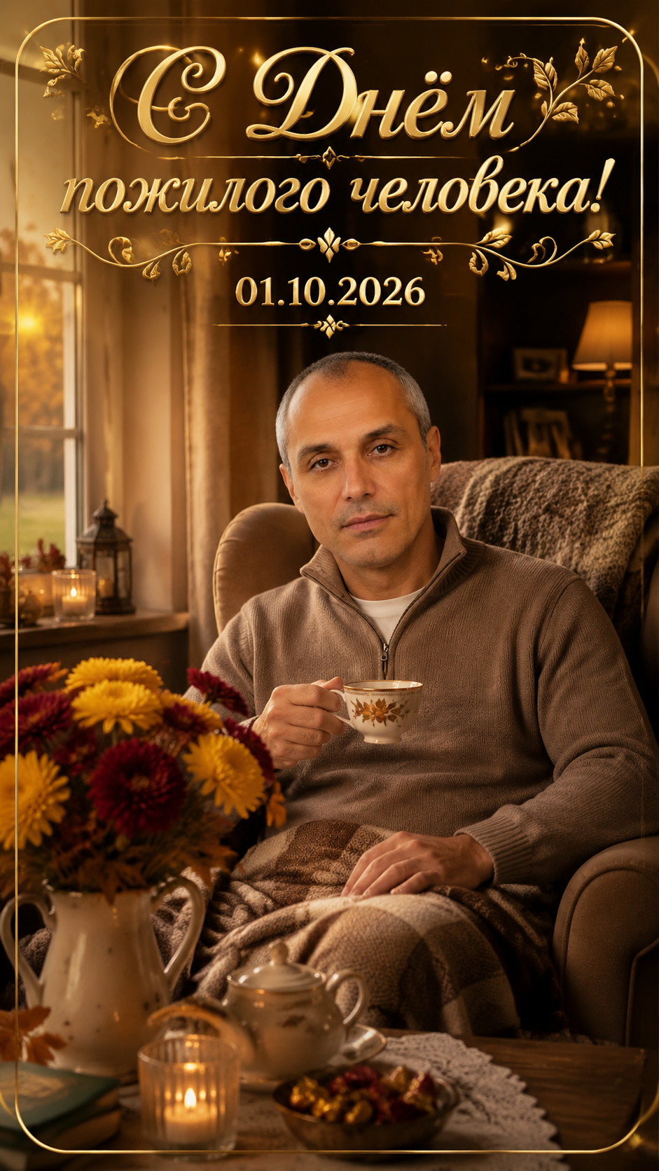 День пожилого человека — 01.10.2026 — тёплая семейная открытка