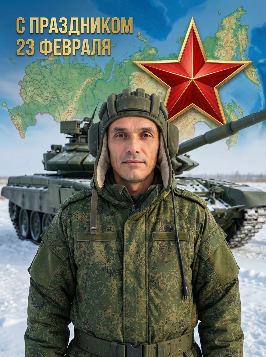 ИИ-фотосессия — Создай к 23 февраля