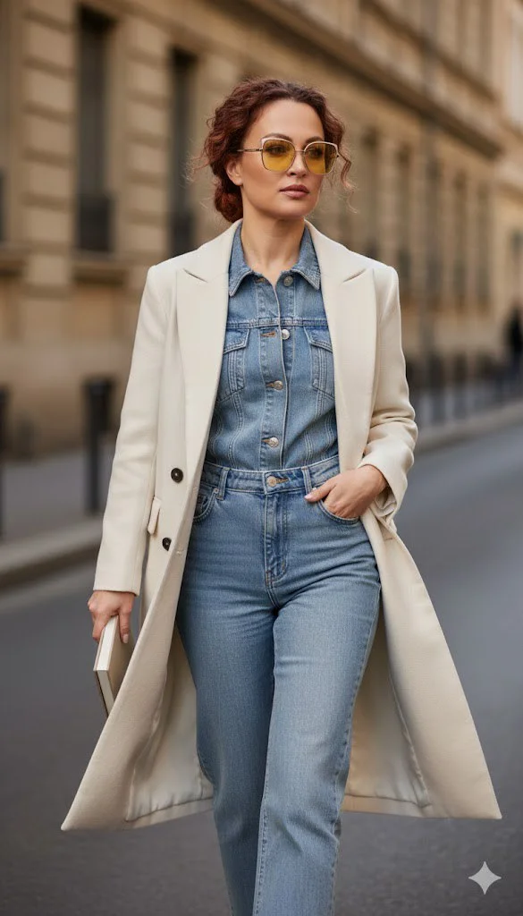 Городской люкс: деним и беж