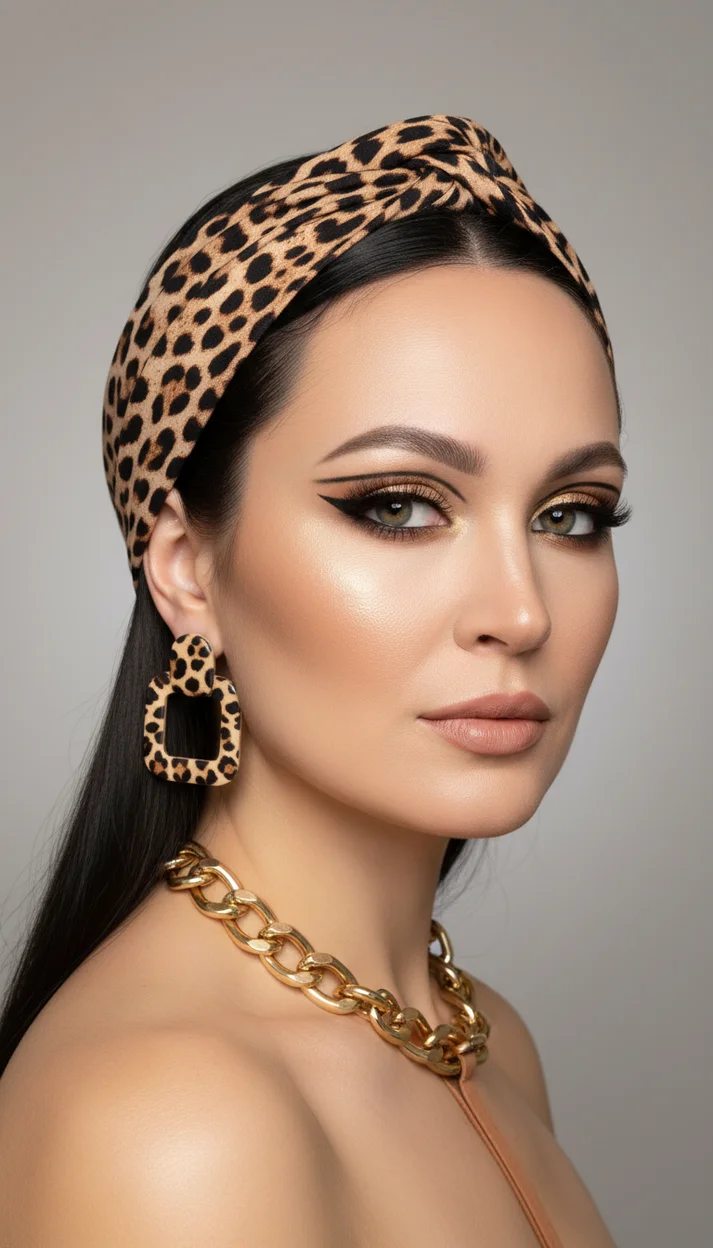  ЛЕОПАРДОВЫЙ ГЛАМ С ГРАФИЧЕСКИМИ ДВОЙНЫМИ СТРЕЛКАМИ