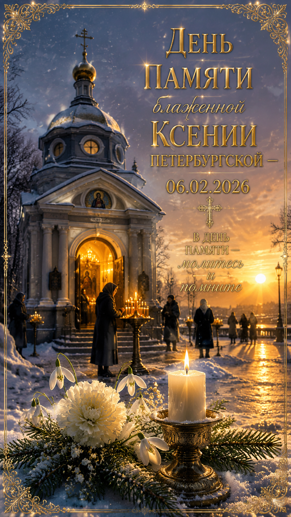 День памяти блаженной Ксении Петербургской — 06.02.2026 — светлая часовня
