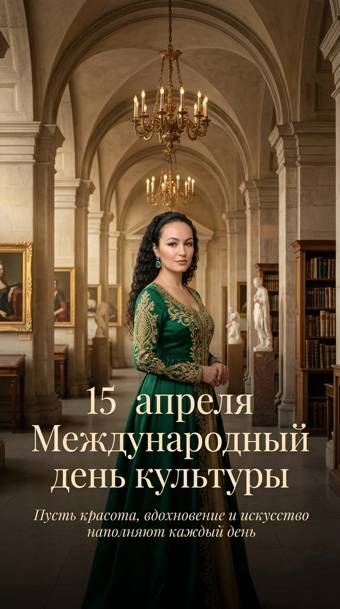 15 апреля Международный день культуры - ИИ открытка 
