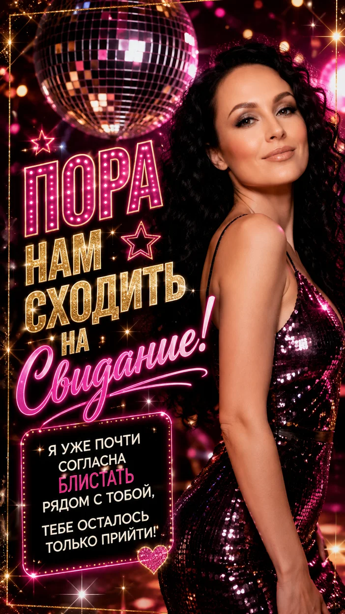 Фотооткрытка диско-вечер