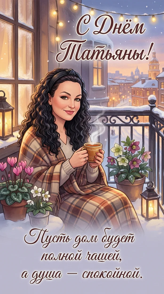 Открытка «Пусть дом будет полной чашей, а душа — спокойной.»