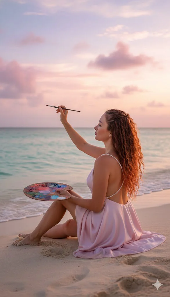 Художница на берегу