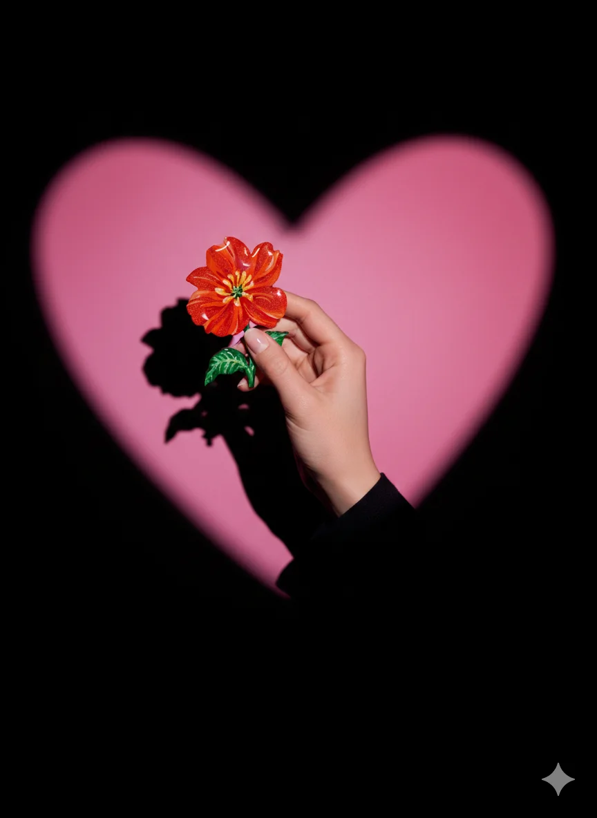 Сцена для продажи вашего изделия  - В руке , тень из сердца 