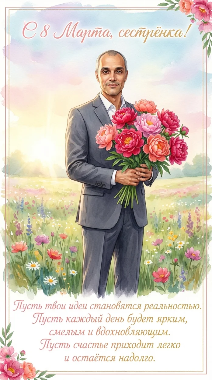 С 8 Марта, сестрёнка!