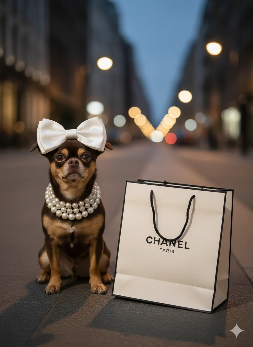 ИИ-фотосессия — Chanel для собак
