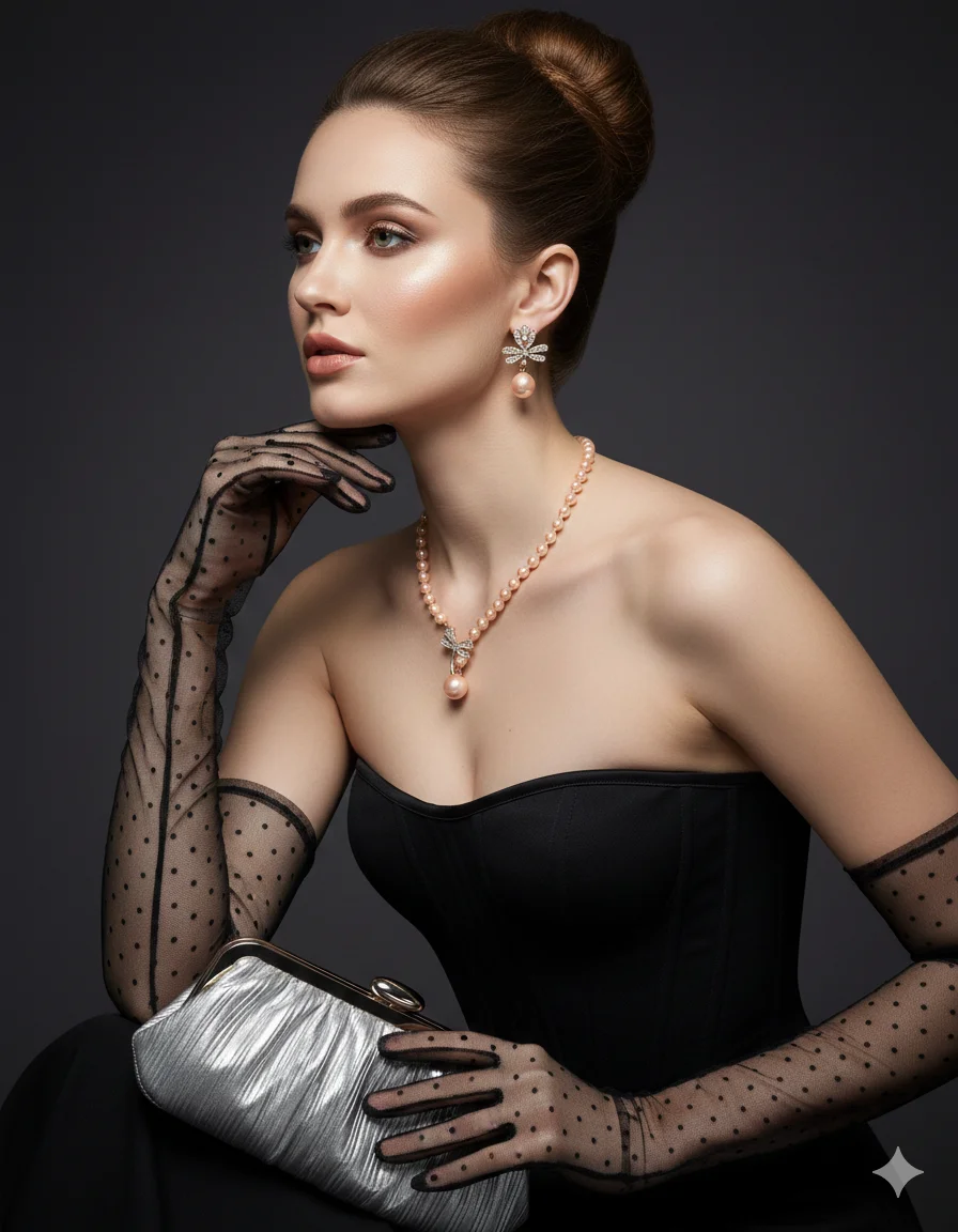 Сцена для продаж - Украшения на шею:съёмка в стиле luxury fashion magazine, Hollywood glamour. 