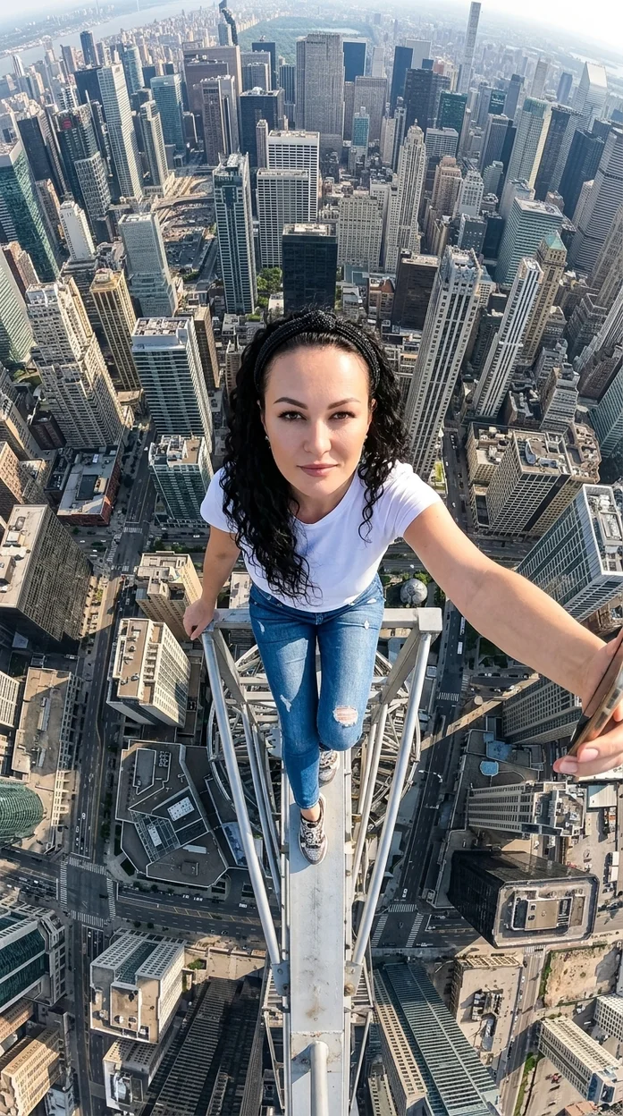 Фотореалистичная экстремальная съёмка с высоты птичьего полёта