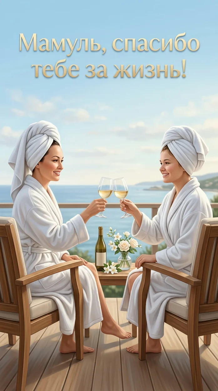 Мамуль, спасибо тебе за жизнь! - Открытка с вашим фото 