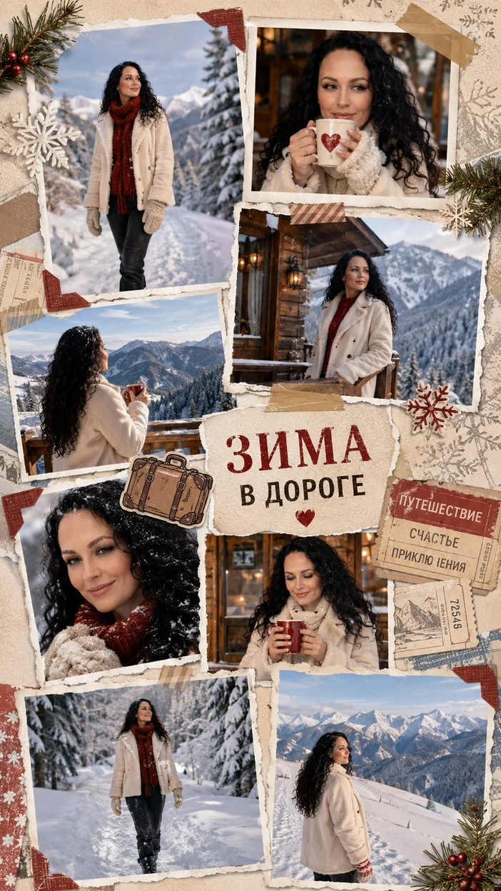 Фотосессия зимнего скрапбука-путешествия