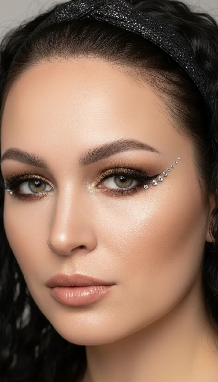  ГРАФИЧЕСКИЕ СЕРЕБРЯНЫЕ СТРЕЛКИ СО СТРАЗАМИ