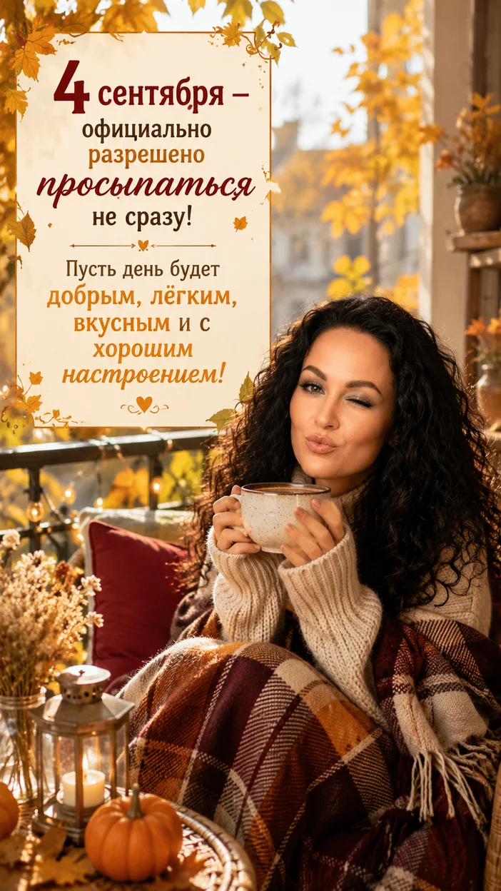 Фотосессия осеннего утра с юмором