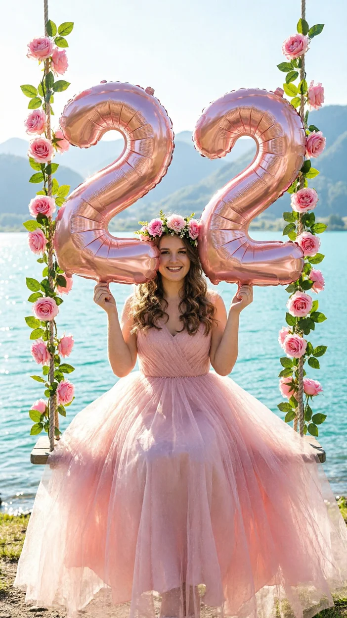 Фотосессия на день рождения 22 года у озера