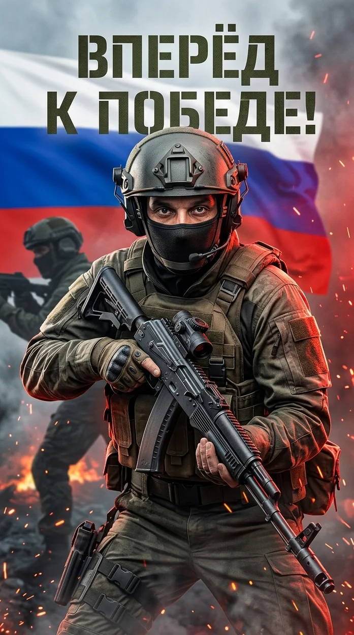 военный постер в современном патриотическом стиле,
