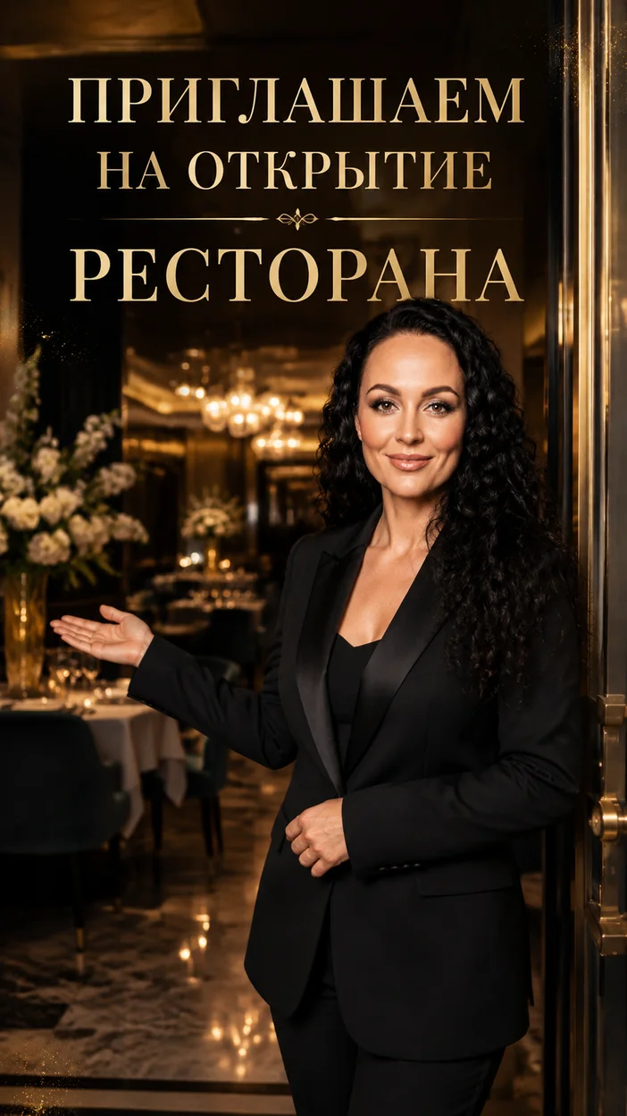Фотооткрытка — премиальное открытие ресторана