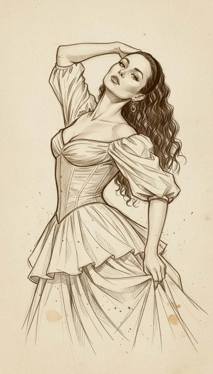  Драматическая винтажная иллюстрация в сепии