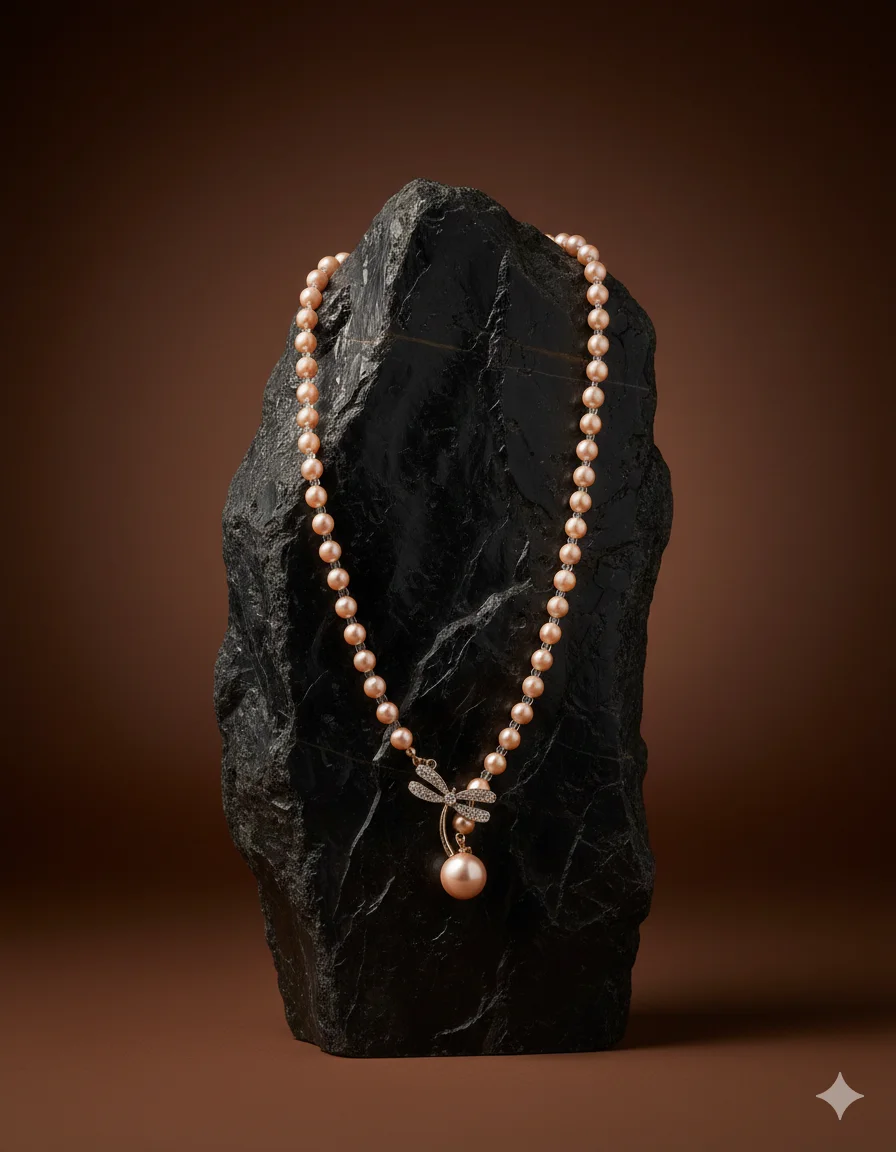 Сцена для продаж - Украшения на шею :В кадре массивный тёмный камень скульптурной формы