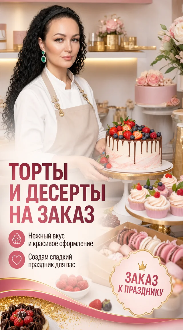 рекламный баннер для кондитера 