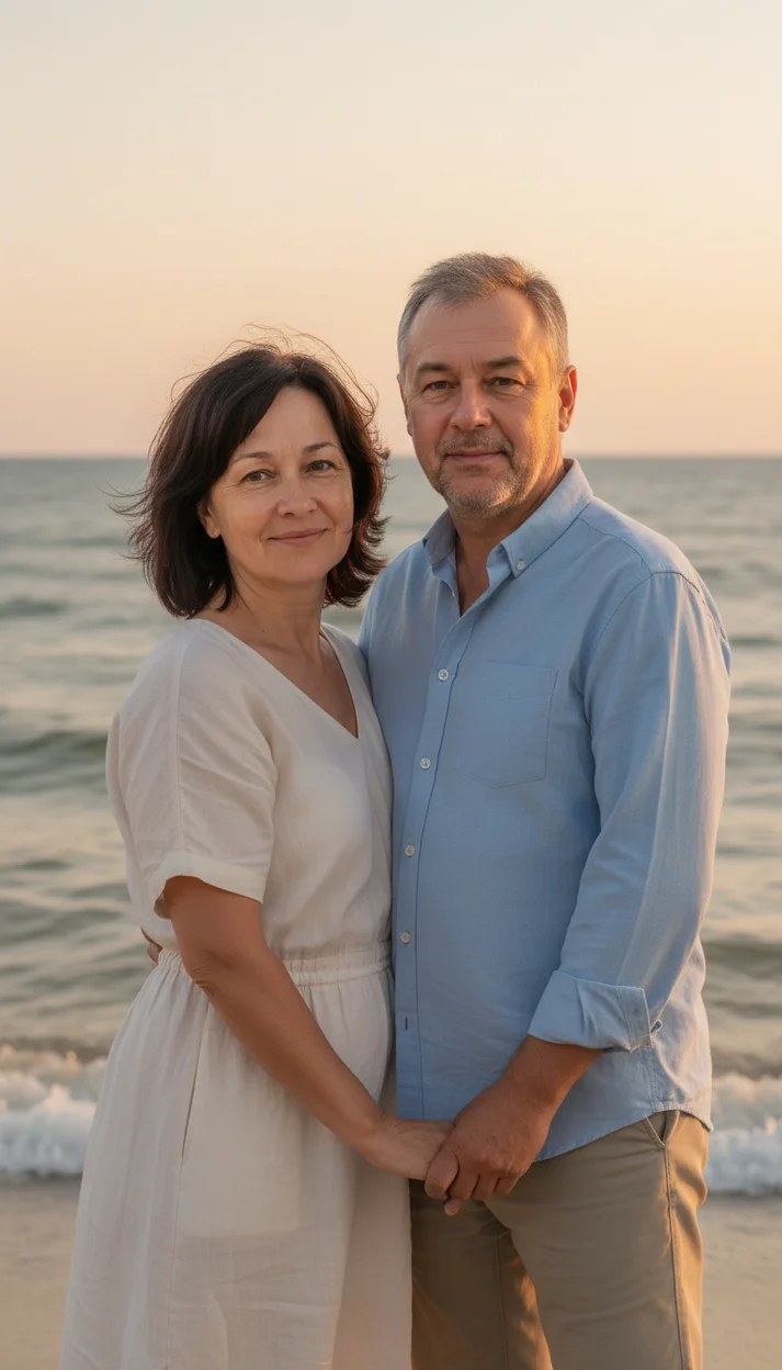 На берегу моря вдвоем 