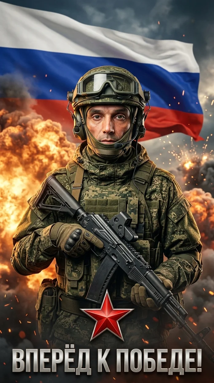 патриотический постер в стиле СВО