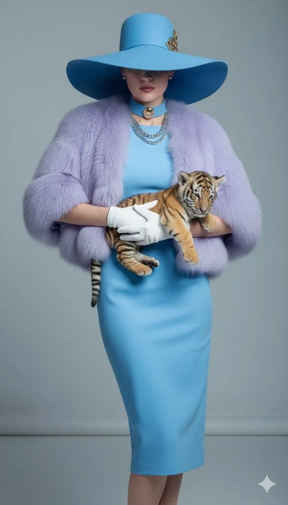 Девушка и тигрёнок