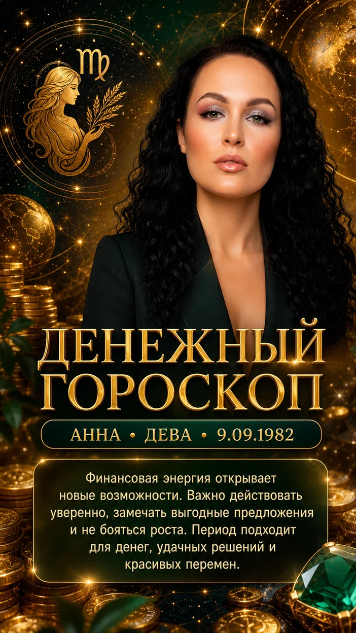 Денежный гороскоп с нейросетью  - Астрологический банер