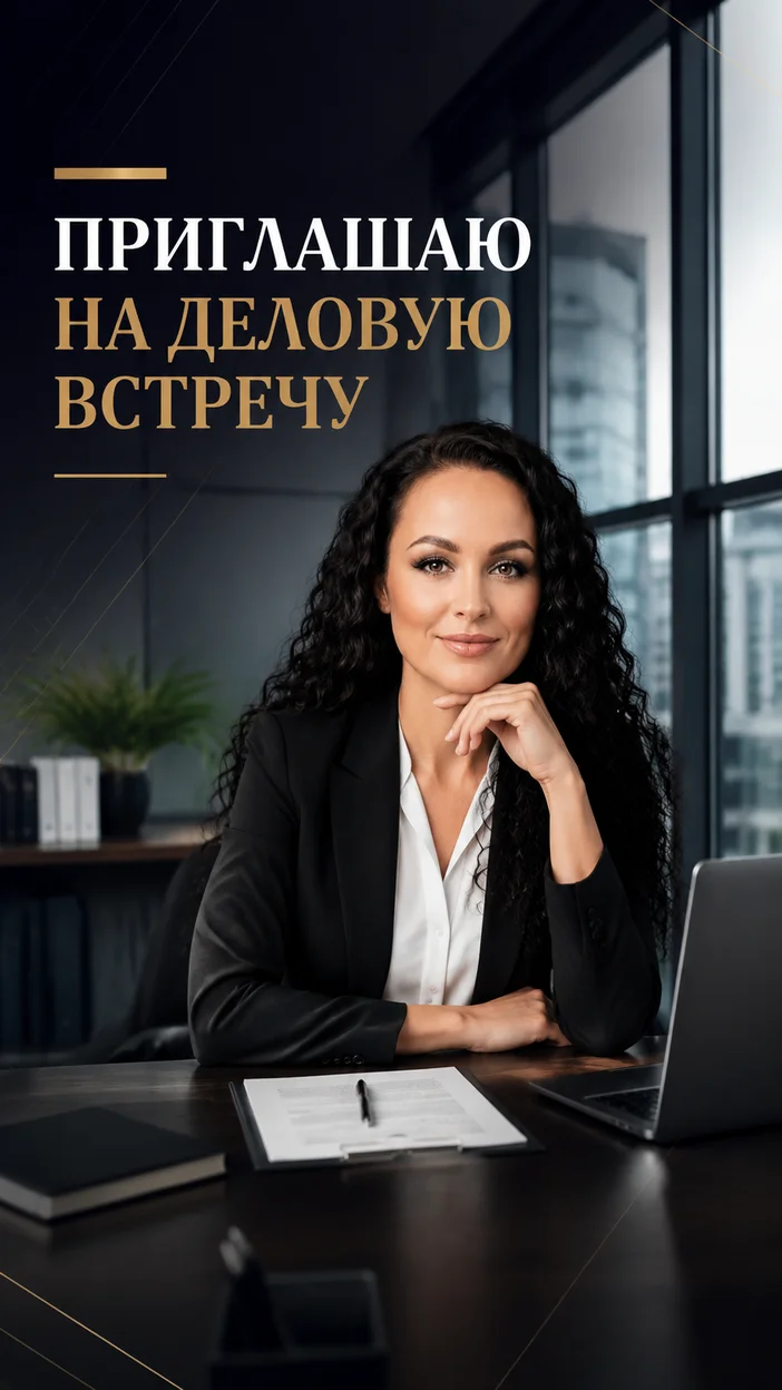 Фотооткрытка — официальная деловая встреча