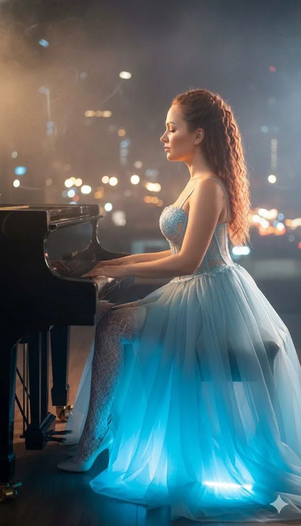 Ноктюрн в голубом: Рояль и город