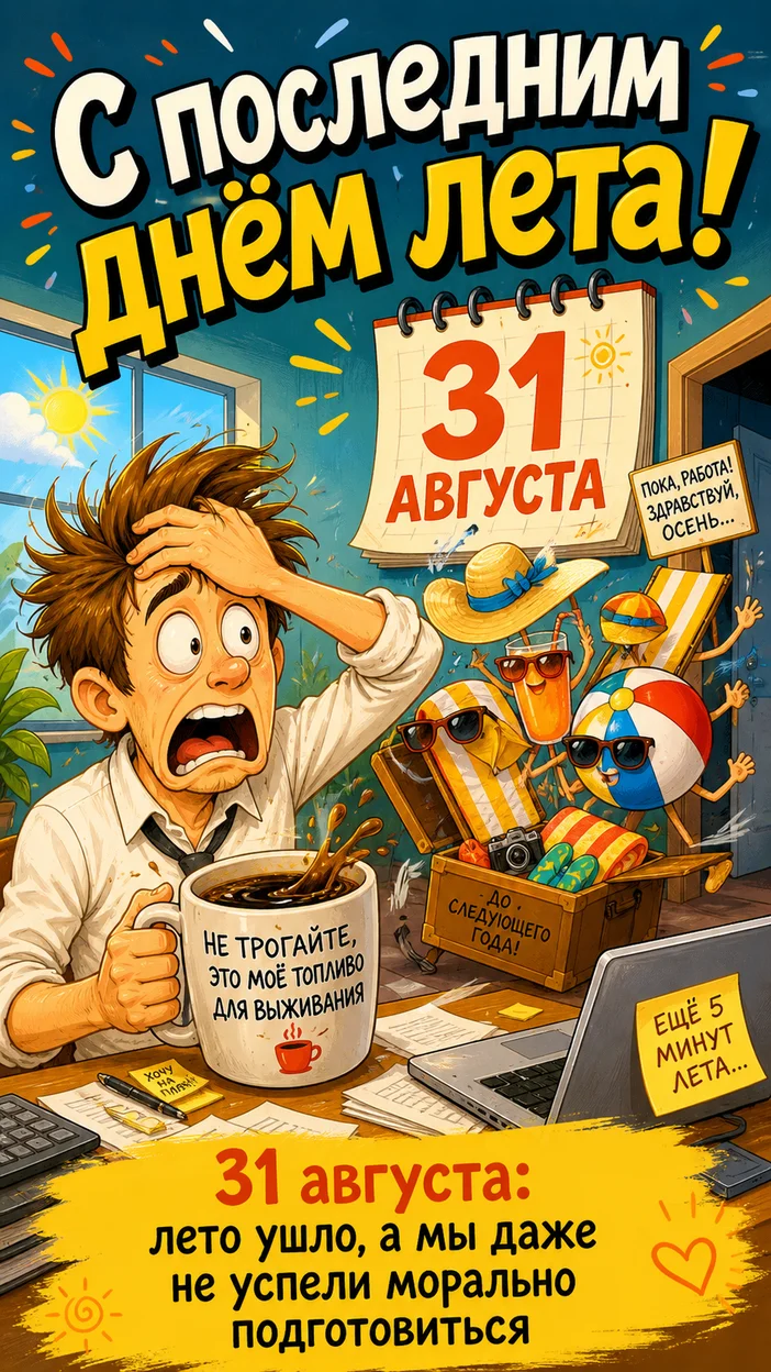 Фотосессия 31 августа у календаря