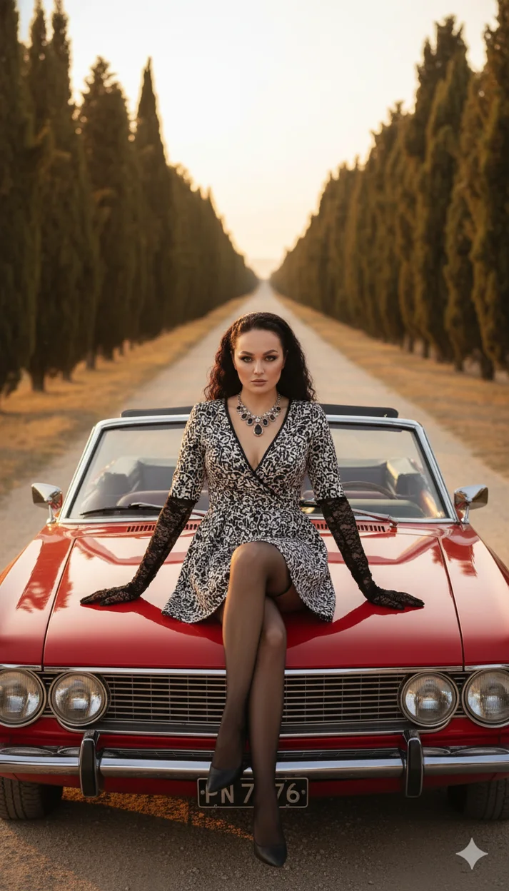 живописная сельская дорога в итальянском стиле