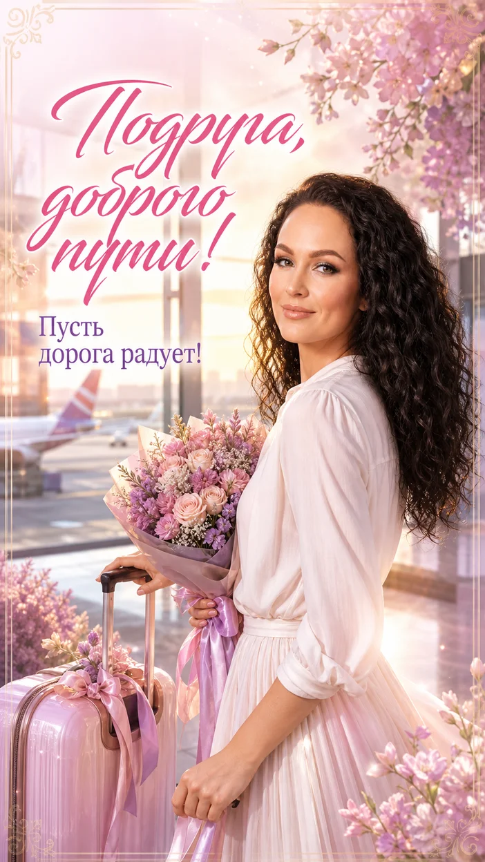 Фотосессия подруги в аэропорту