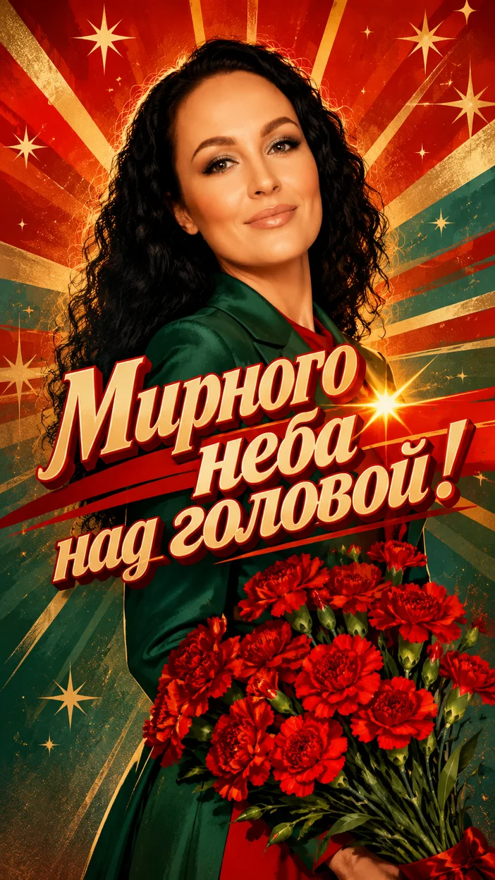 Фотооткрытка для всех с пожеланием "Мирного неба над головой!"