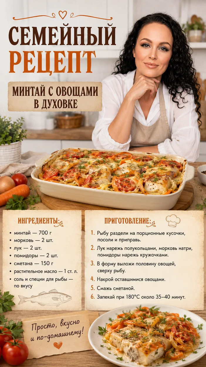 Фотосессия минтая с овощами в духовке
