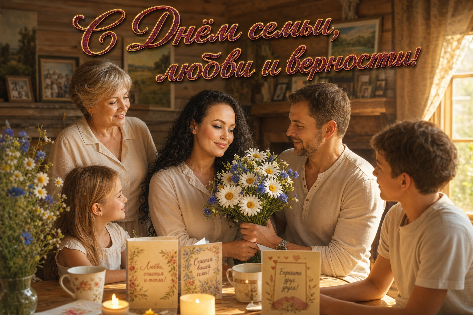 Тёплый семейный вечер