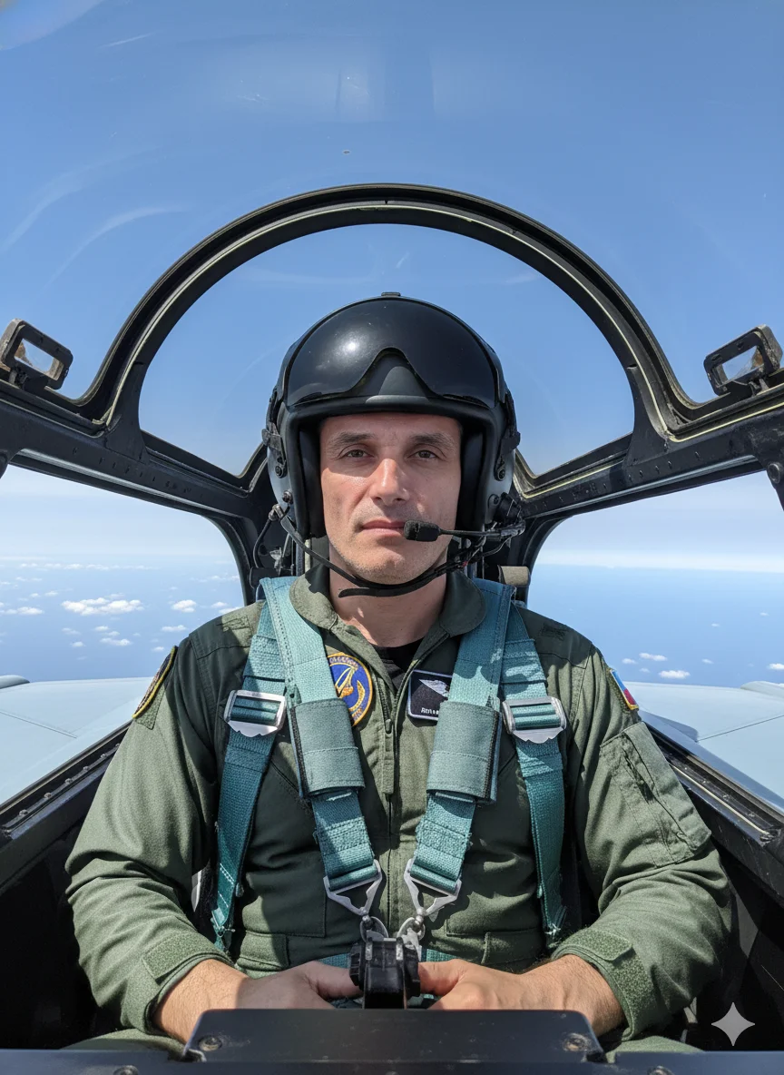 В кабине самолета 