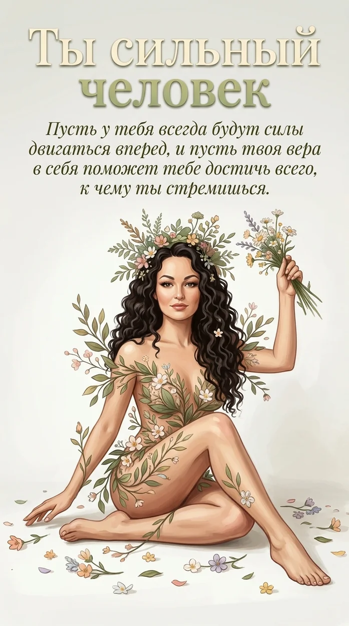 Открытка для мужчины с вашим фото «Ты — сильный человек» 