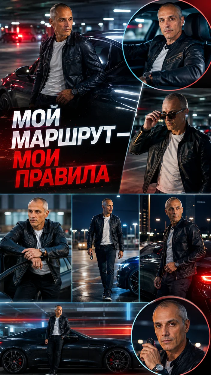 Фотосессия автомобильный коллаж