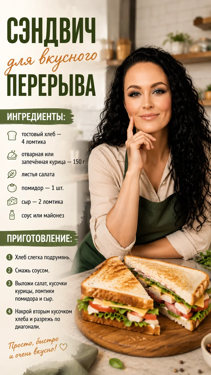 Фотосессия сэндвича с курицей
