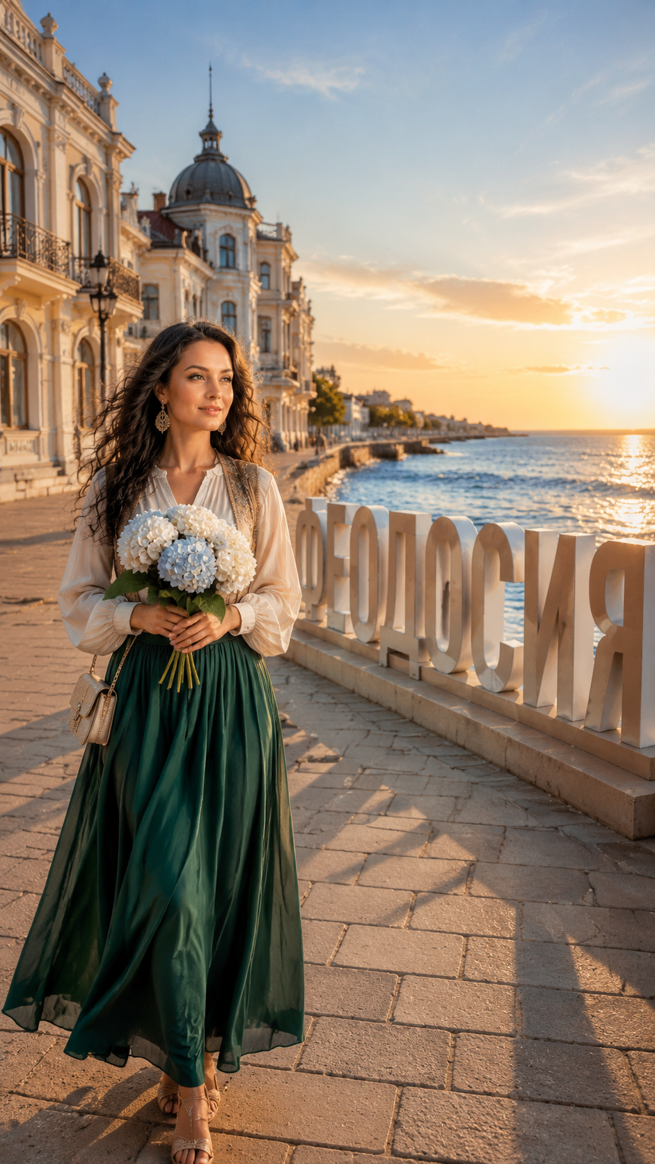Фотосессия девушки в Феодосии у дачи Стамболи