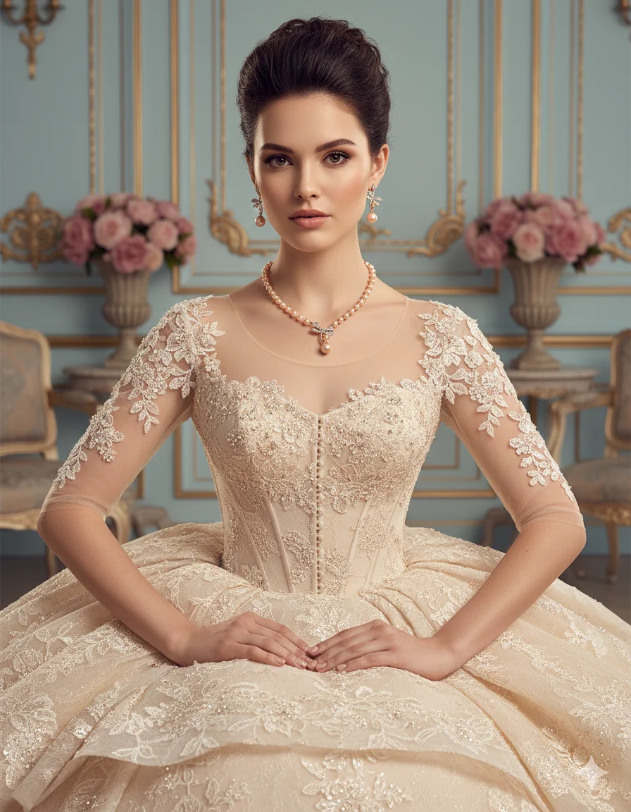 Сцена для продаж - Украшения на шею: в стиле королевской свадебной haute couture 