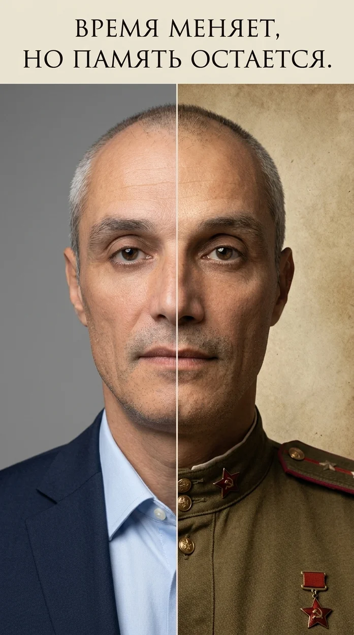 «Две эпохи — одна судьба» 9 мая портрет 