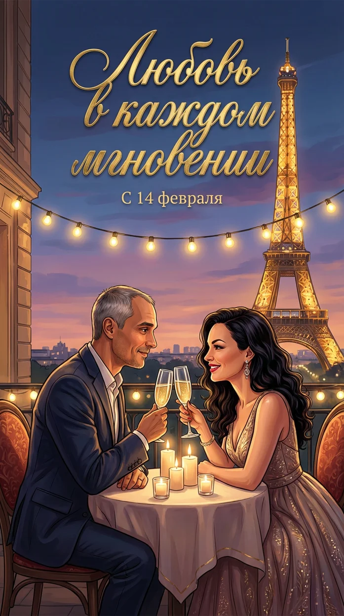 Открытка «Любовь в каждом мгновении»  