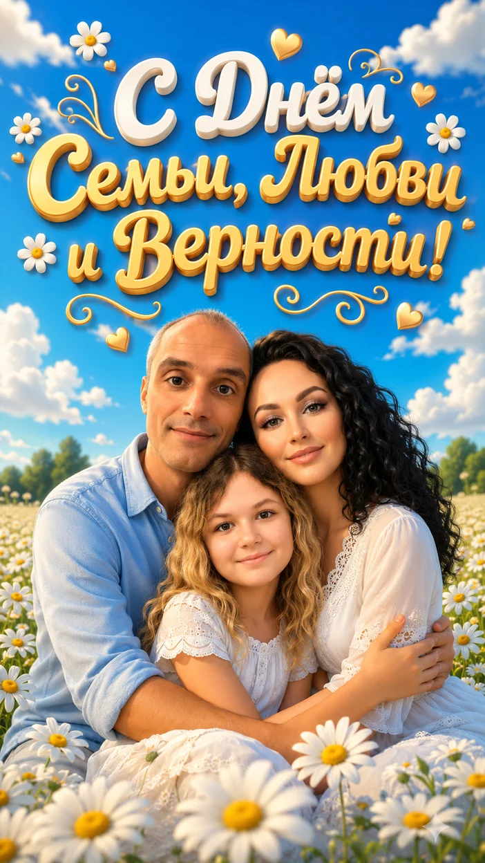   Открытка «С Днём семьи, любви и верности»