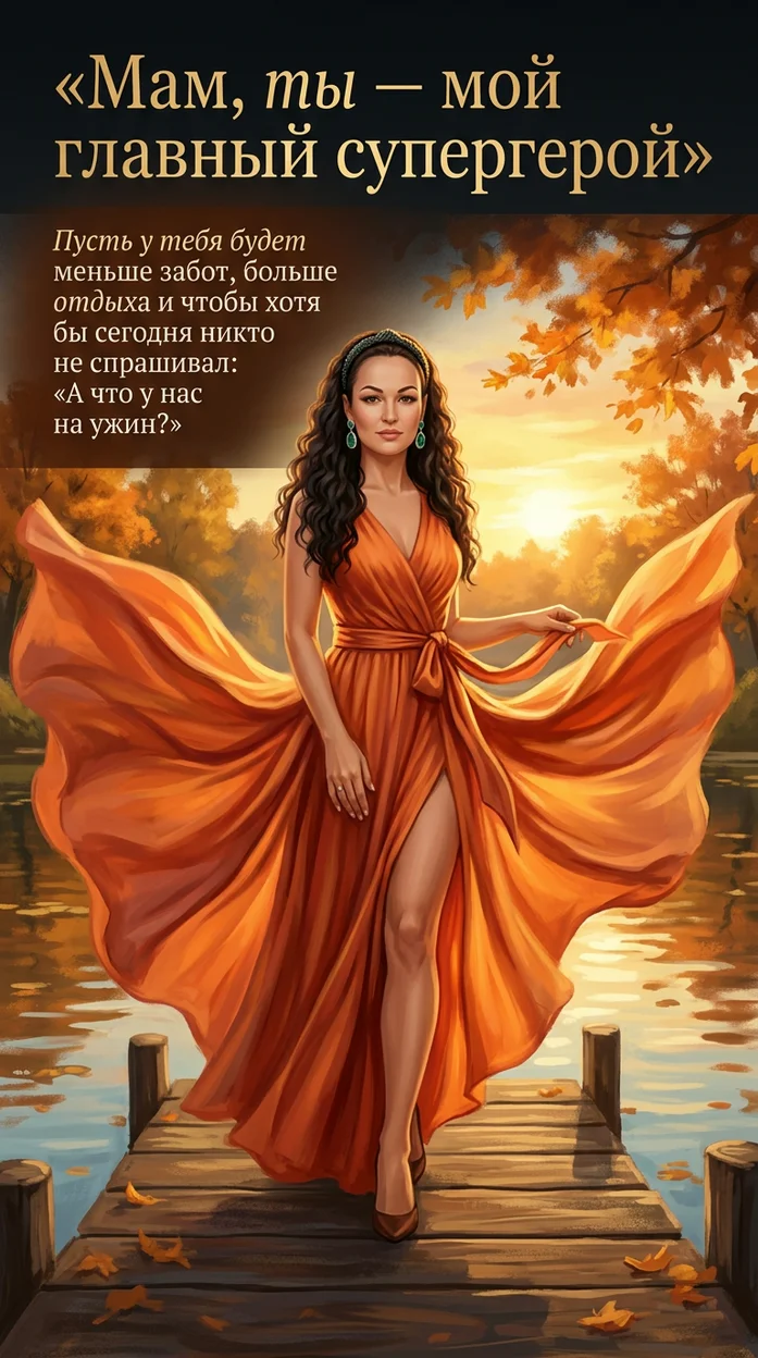 Открытка для мамы с пожеланием и вашим фото