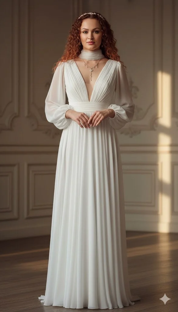 Свадебная классика с плиссировкой