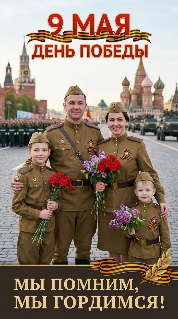 парад 9 мая с детьми