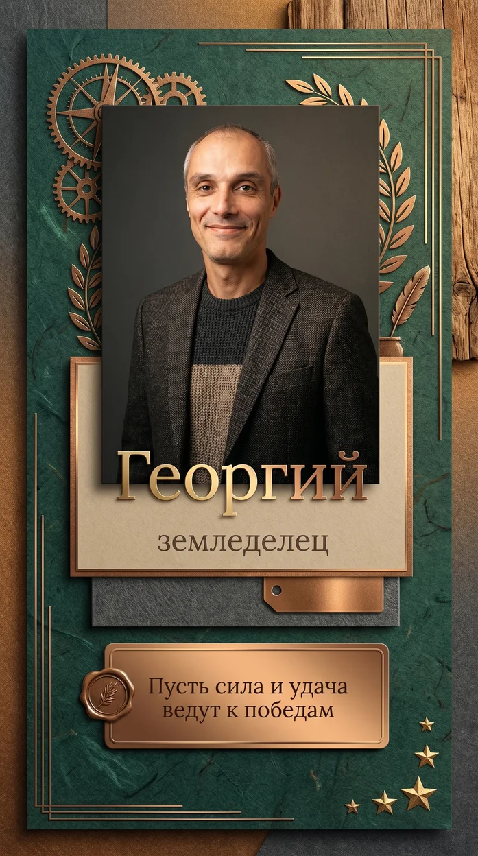 «Георгий» именная открытка